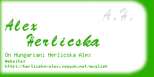 alex herlicska business card